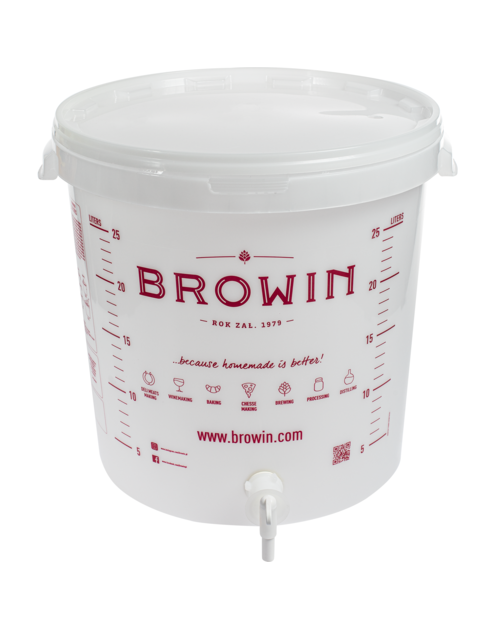 Zdjęcie: Pojemnik fermentacyjny 30 L z pokrywką i kranem GB BROWIN