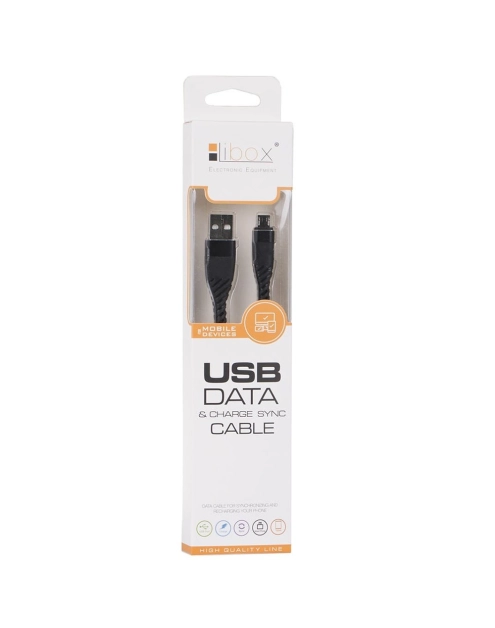 Zdjęcie: Kabel USB - micro USB wzmacniany czarny LB0152 LIBOX
