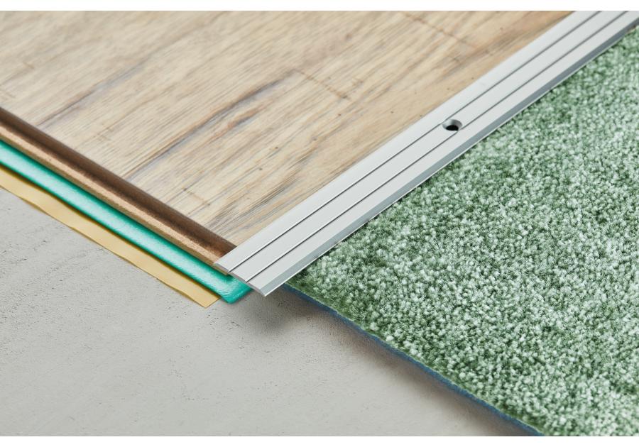 Zdjęcie: Profil progowy ochronny aluminium anoda 25 mm 0,9 m szampan CEZAR