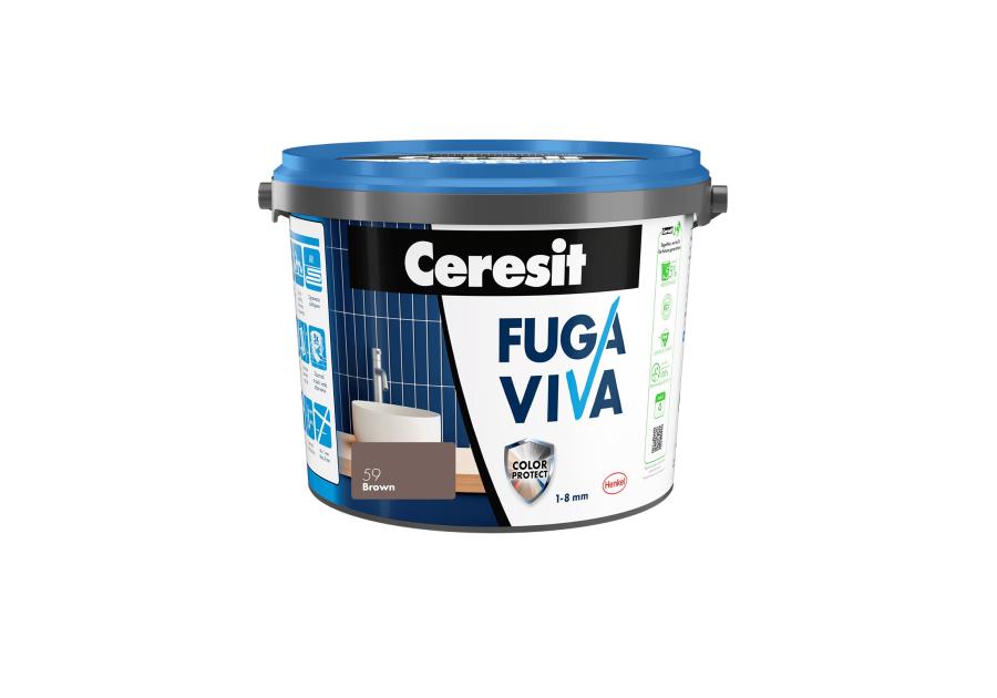 Zdjęcie: Fuga Viva elastyczna cementowa 1-8 mm brown 2 kg CERESIT