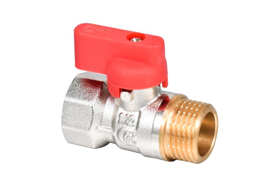 Zdjęcie: Zawór kulowy mini 1/2"WZ czerwony CALIDO