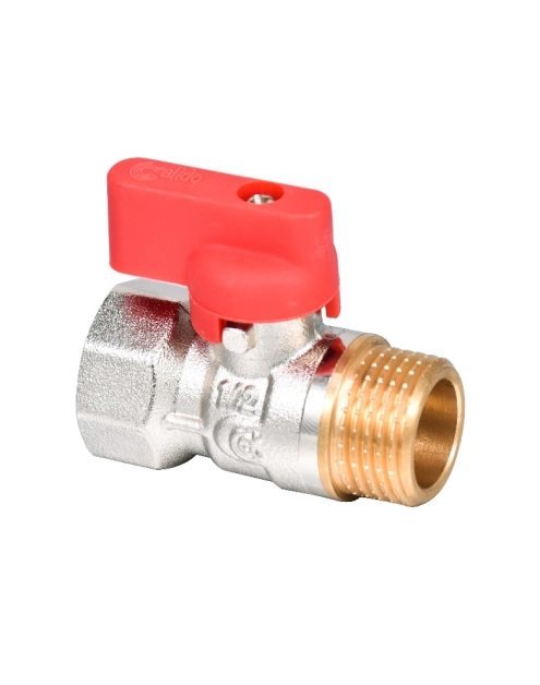 Zdjęcie: Zawór kulowy mini 1/2"WZ czerwony CALIDO