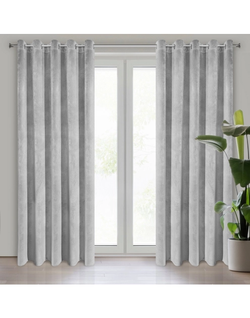 Zdjęcie: Zasłona gotowa Villa 140x250 cm stalowy EUROFIRANY