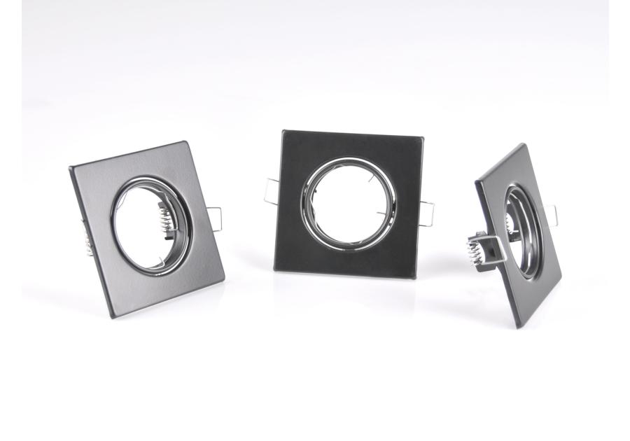 Zdjęcie: Oprawki ruchome LED Olin stal 3in1 kwadrat czarne perłowe 3pak POLUX