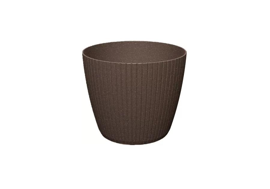 Zdjęcie: Doniczka Lamia Round Eco Wood kawa 38,5 cm PROSPERPLAST