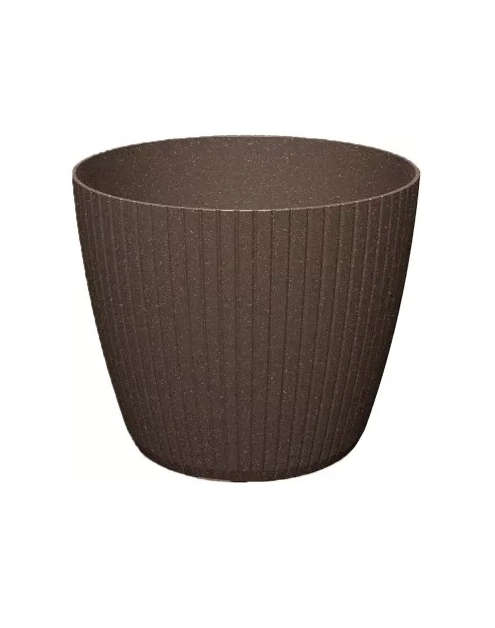 Zdjęcie: Doniczka Lamia Round Eco Wood kawa 38,5 cm PROSPERPLAST
