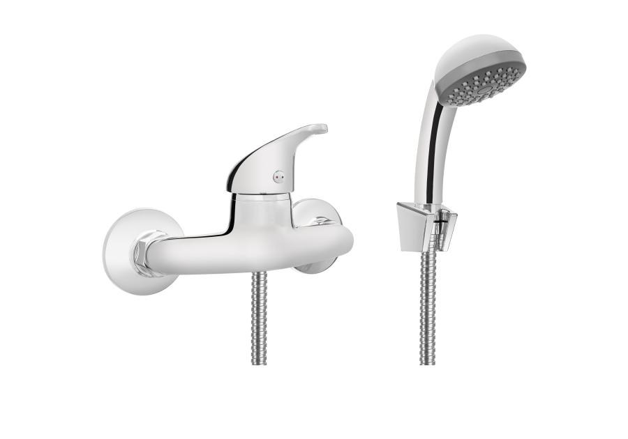 Zdjęcie: Bateria natryskowa z zestawem natryskowyn Perea chrom INVENA