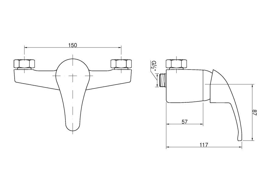 Zdjęcie: Bateria natryskowa z zestawem natryskowyn Perea chrom INVENA