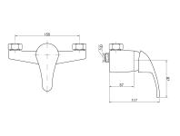 Zdjęcie: Bateria natryskowa z zestawem natryskowyn Perea chrom INVENA