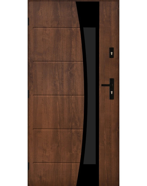 Zdjęcie: Drzwi zewnętrzne diuna orzech 100l komplet PANTOR