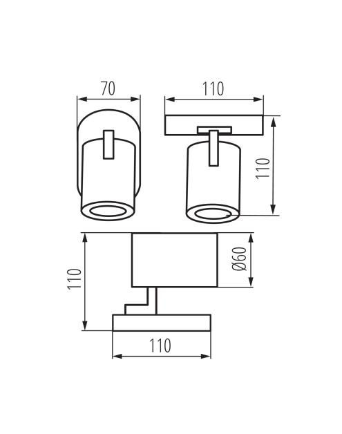 Zdjęcie: Oprawa oświetleniowa 1x max 35 W Laurin EL-1O B KANLUX