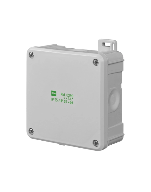 Zdjęcie: Puszka 2K 98x98x46 IP55/65 szara ELEKTRO-PLAST