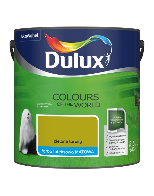Zdjęcie: Farba do wnętrz Kolory Świata 2,5 L zielone tarasy DULUX