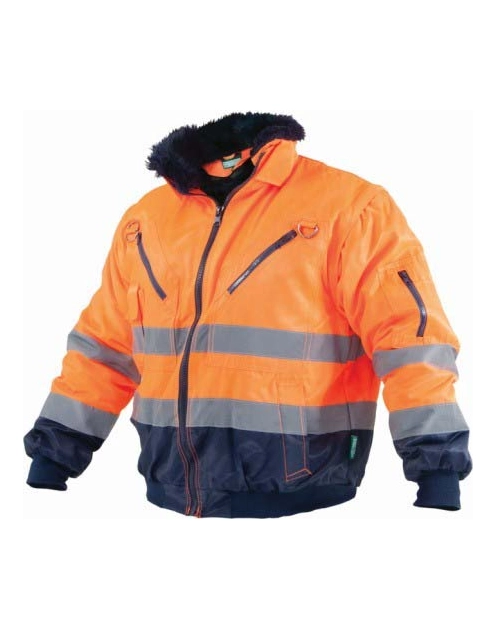 Zdjęcie: Kurtka robocza pilotka odblaskowa Pilot hi-vis pomarańczowa XXXL STALCO PREMIUM