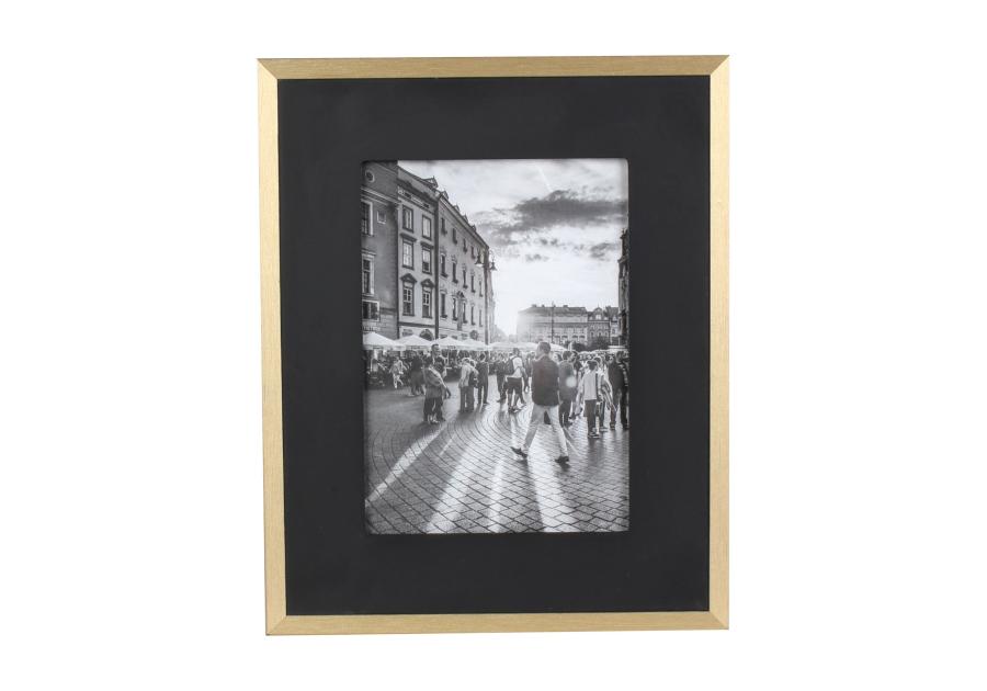 Zdjęcie: Ramka na zdjęcia Turin 21x26 cm, MDF czarno-złoty UNIGLOB