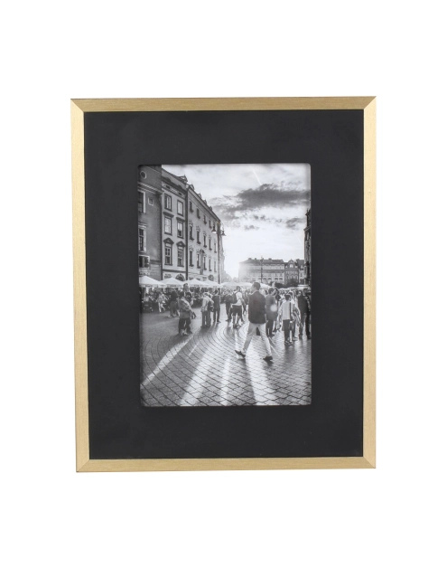 Zdjęcie: Ramka na zdjęcia Turin 21x26 cm, MDF czarno-złoty UNIGLOB