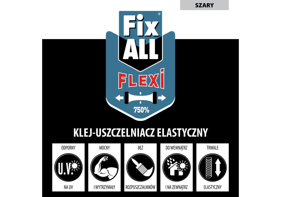 Zdjęcie: Klej uszczelniacz hybrydowy Fix All Flexi 290 ml szary SOUDAL