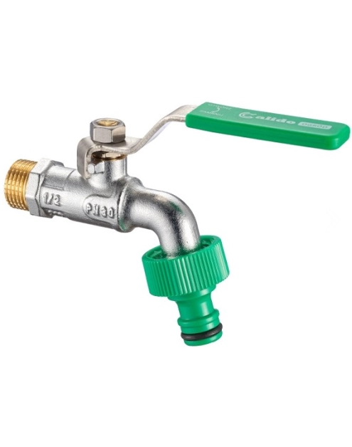 Zdjęcie: Zawór kulowy czerpalny 1/2" x szybkozłącze x 15 CALIDO