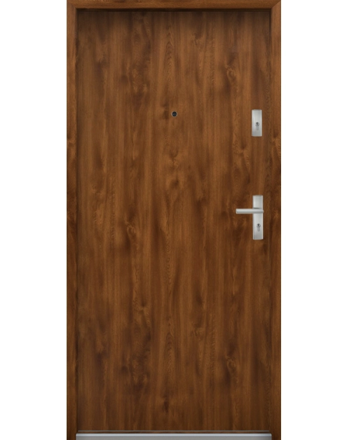 Zdjęcie: Drzwi wejściowe do mieszkań Bastion N-02 Dąb złoty 80 cm lewe OSPŁ KR CENTER