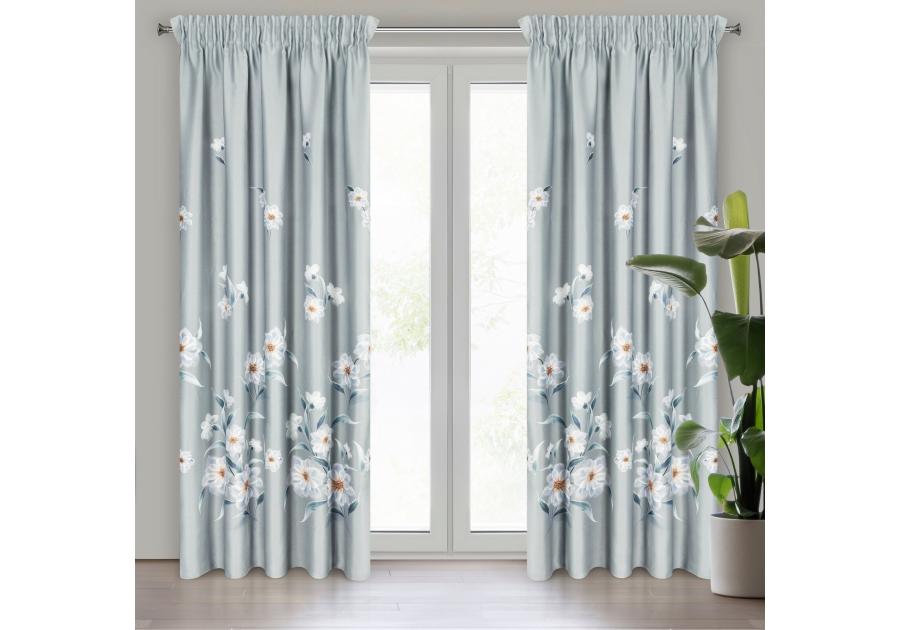 Zdjęcie: Zasłona gotowa Nila na taśmie 140x270 cm srebrny EUROFIRANY