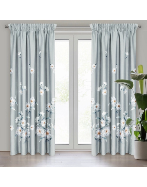 Zdjęcie: Zasłona gotowa Nila na taśmie 140x270 cm srebrny EUROFIRANY