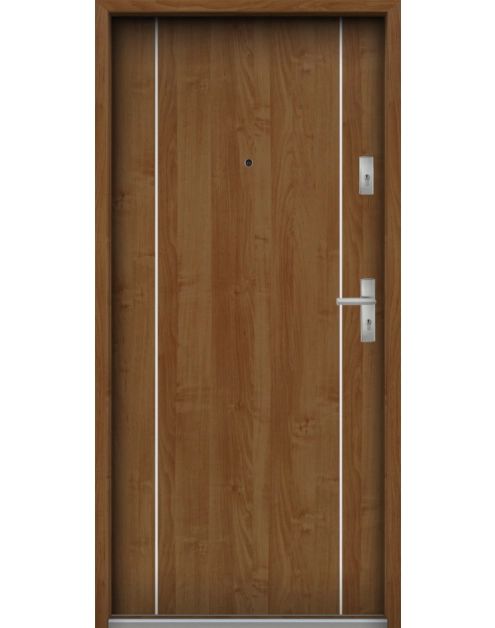 Zdjęcie: Drzwi wejściowe do mieszkań Bastion A-34 Olcha 90 cm lewe OSP KR CENTER