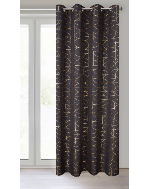 Zdjęcie: Zasłona gotowa Evi 140 x 250 cm czarny EUROFIRANY