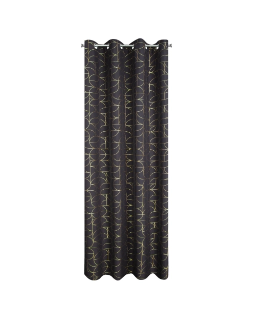 Zdjęcie: Zasłona gotowa Evi 140 x 250 cm czarny EUROFIRANY