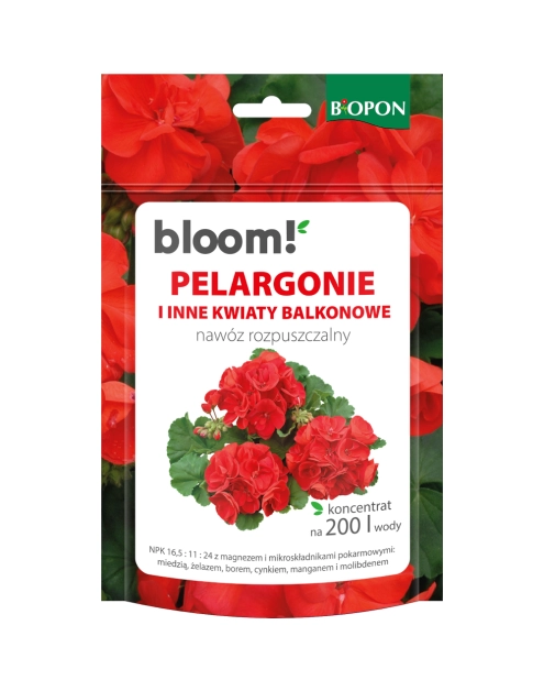 Zdjęcie: Nawóz rozpuszczalny do pelargoni i innych balkonowych 200 g BOPON BLOOM!