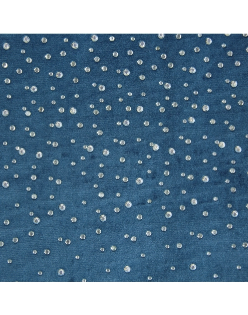 Zdjęcie: Zasłona welwetowa Sena 140x250 cm granatowa na przelotkach EUROFIRANY