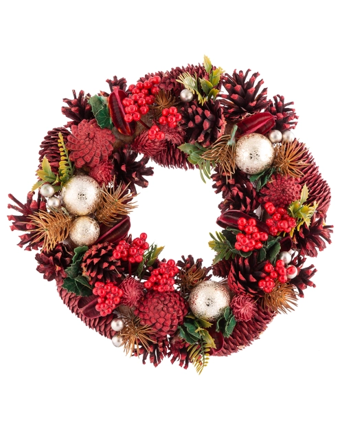 Zdjęcie: Wianek zimowy w czerwonych odcieniach 30x30x8 cm ALTOMDESIGN