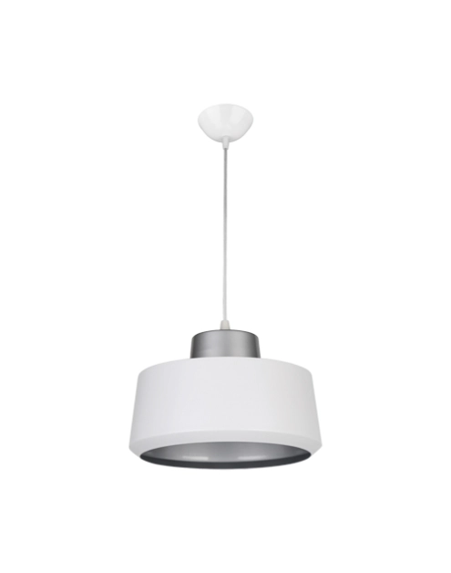 Zdjęcie: Wisząca oprawa oświetleniowa Paula biała-srebrna STRUHM