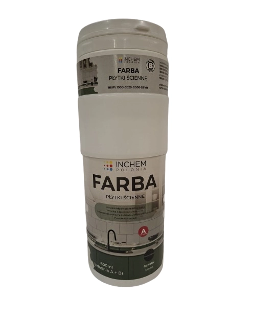 Zdjęcie: Farba Płytki ścienne, czarny, zestaw 800 ml INCHEM POLONIA