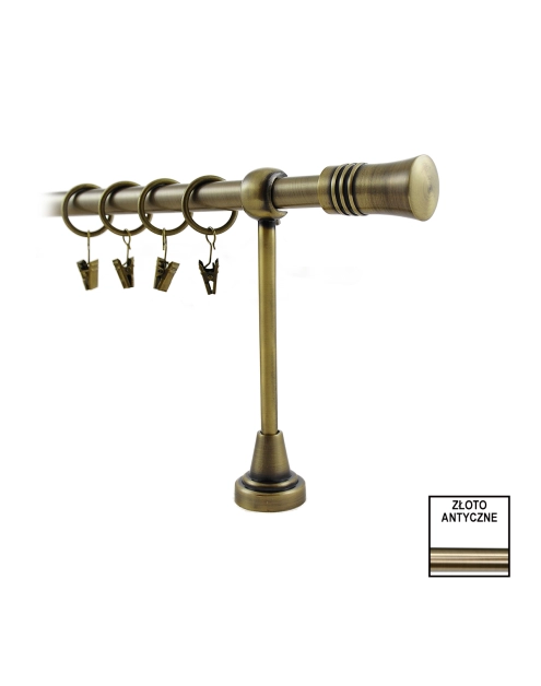 Zdjęcie: Karnisz Hefajstos Plus 16 mm - 200 cm cylinder złoto KARWEL