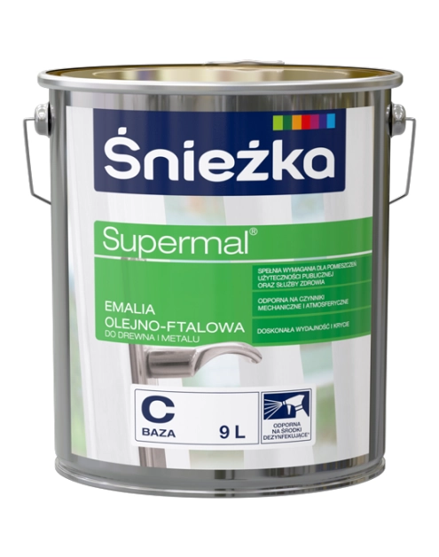 Zdjęcie: Emalia Supermal BazaC transparentna 9L ŚNIEŻKA