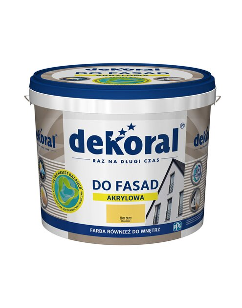 Zdjęcie: Farba fasadowa żółty ciepły 5 L Polinit DEKORAL