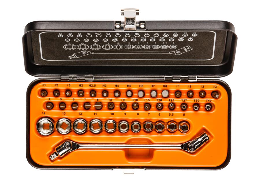 Zdjęcie: Klucze nasadowe 1/4", zestaw 41sztuk NEO