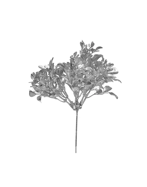 Zdjęcie: Gałązka dekoracyjna z brokatem na piku 26 cm srebrna JUMI