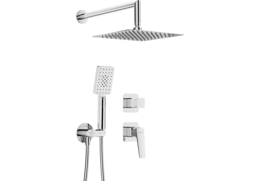 Zdjęcie: Komplet podtynkowy Blur Chrom z głowicą natryskową DEANTE