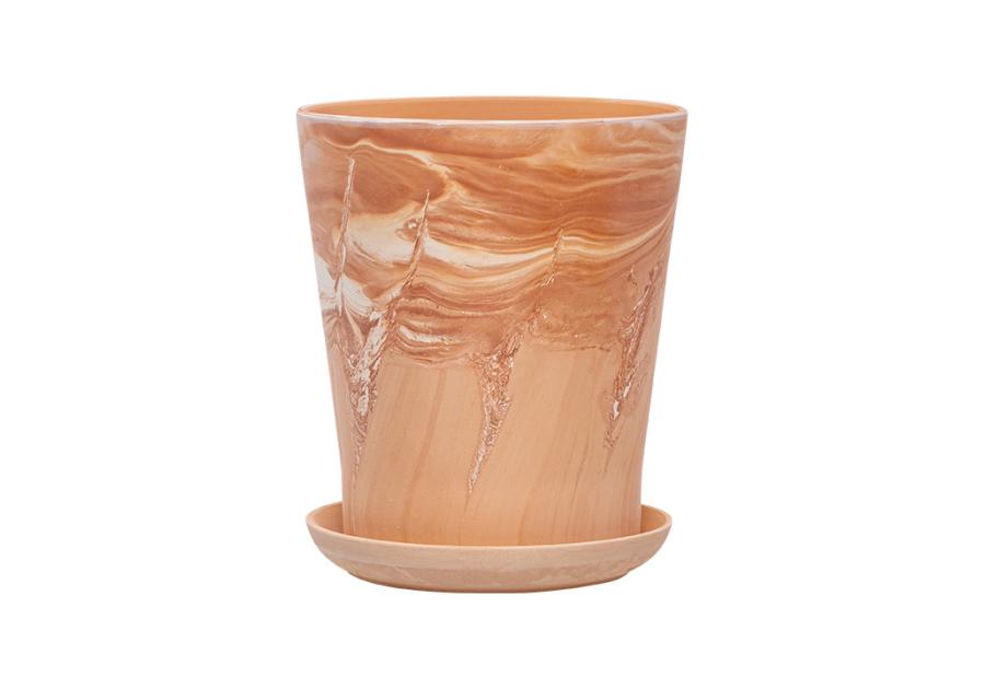 Zdjęcie: Doniczka ceramiczna Irma 22x19 cm terakota z bielą WOKAS