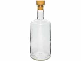 Butelka Rosa z korkiem, biała 500 ml BROWIN
