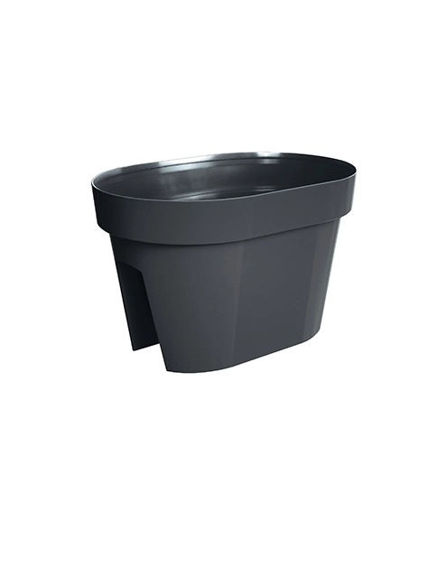 Zdjęcie: Doniczka Lofly Railing Basic antracytowy 40 cm PROSPERPLAST