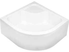 Brodzik akrylowy półokrągły 90x90 cm - głęboki Deep biały DEANTE