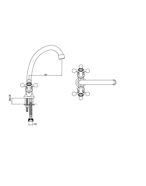 Zdjęcie: Bateria umywalkowo-zlewkozmywakowa Roma chrom INVENA