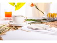 Zdjęcie: Zestaw filiżanka 200 ml ze spodkiem 15,5 cm i talerzem deserowym 15 cm Paradise ALTOMDESIGN