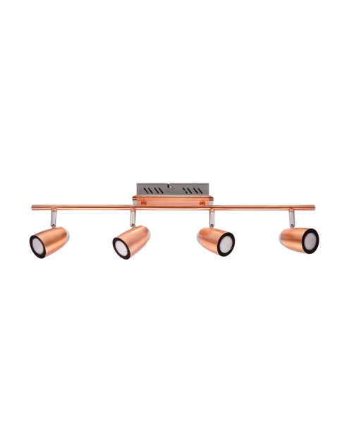 Zdjęcie: Oprawa ścienno-sufitowa SMD Led Ruda LED 4I WW kolor miedziany/chrom 4 x 6 W STRUHM