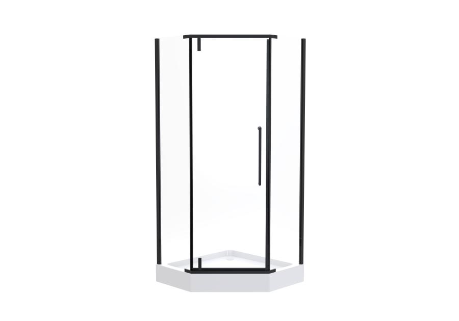 Zdjęcie: Kabina prysznicowa Agat 80 cm  z czarnym wykończeniem SAVANA