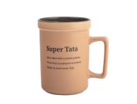 Zdjęcie: Kubek prosty 440 ml z kwadratowym uchem dekoracja super tata ALTOM DESIGN