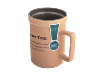 Zdjęcie: Kubek prosty 440 ml z kwadratowym uchem dekoracja super tata ALTOM DESIGN