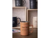 Zdjęcie: Kubek prosty 440 ml z kwadratowym uchem dekoracja super tata ALTOM DESIGN